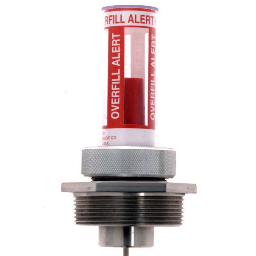 Stainless Steel Overfill Alert Gauge, 1-1/2" NPT, For Aggressive Liquids 4 Stainless Steel Overfill Alert Gauge, 1-1/2" NPT, For Aggressive Liquids - Image 2