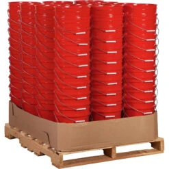 5 Gallon Red Plastic Pail (90 Mil), W/ Metal Handle (P4 Series) -Pagagoo Shop unit pack 120 each 5 gallon red plastic pail 90 mil with metal handle 99gp5r 1